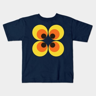 70s Retro Circle Shapes Pattern Kids T-Shirt